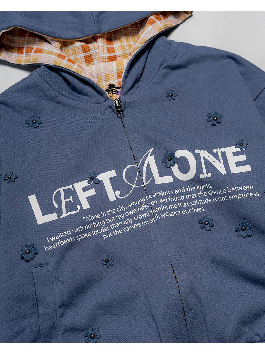 REVERSIBLE HOODIE -BLUE-