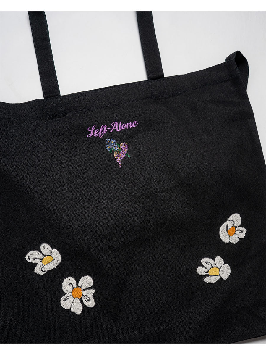 FLOWER 2WAY BAG -BLACK-