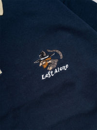 KNIT POLO -NAVY-