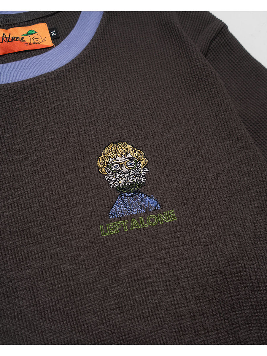 THERMAL RINGER LS TEE -CHARCOAL-