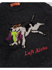 DOG KNIT -BLACK-