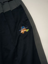 BELT TROUSERS -BLACK-