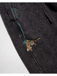 CAT SWEAT PANTS -BLACK-