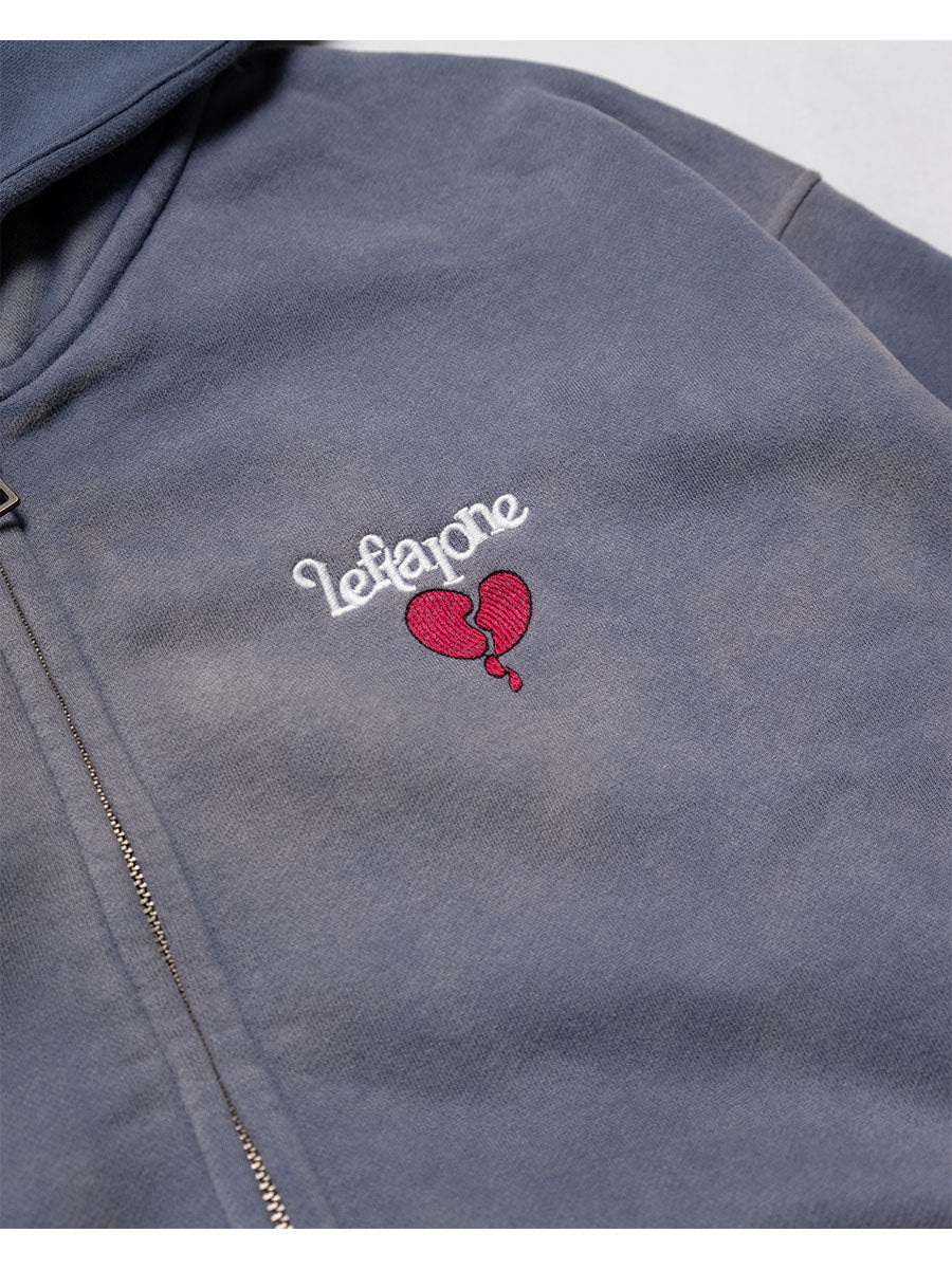 HEART ZIP PARKA -BLUE-