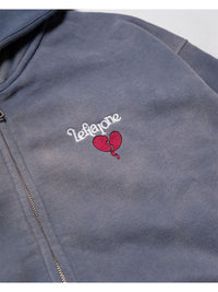 HEART ZIP PARKA -BLUE-