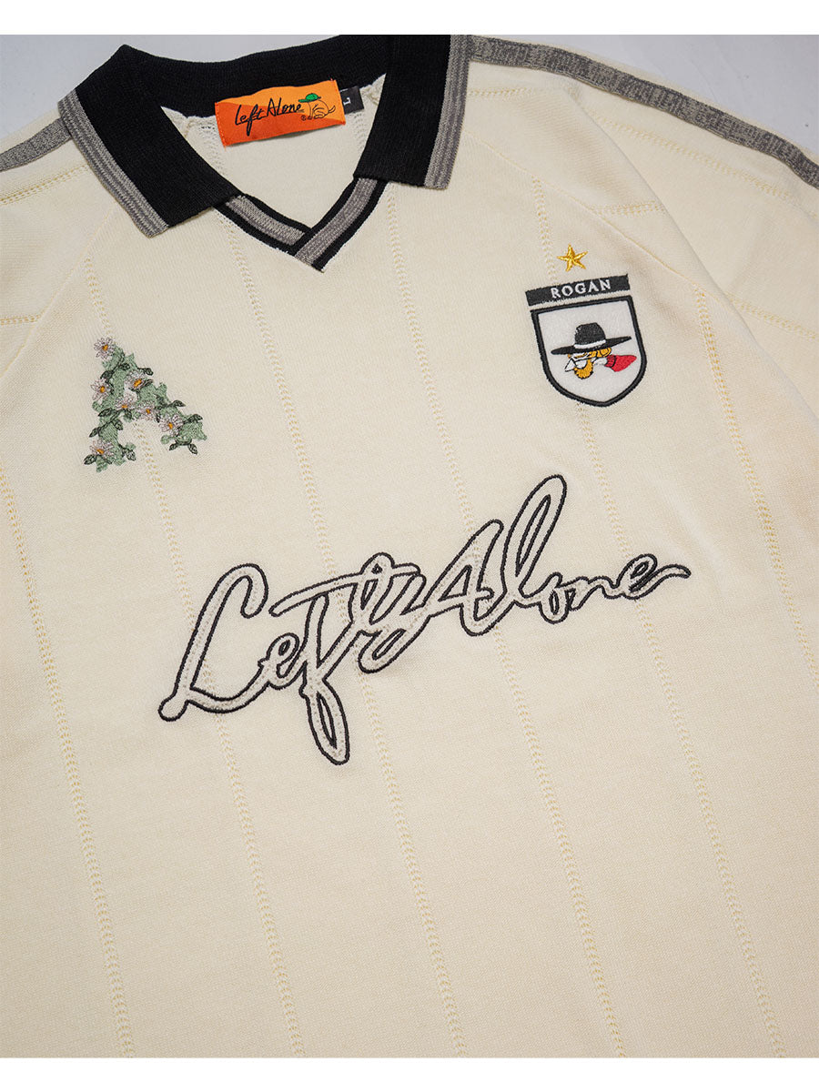 KNIT GAME SHIRT -OFF WHITE-