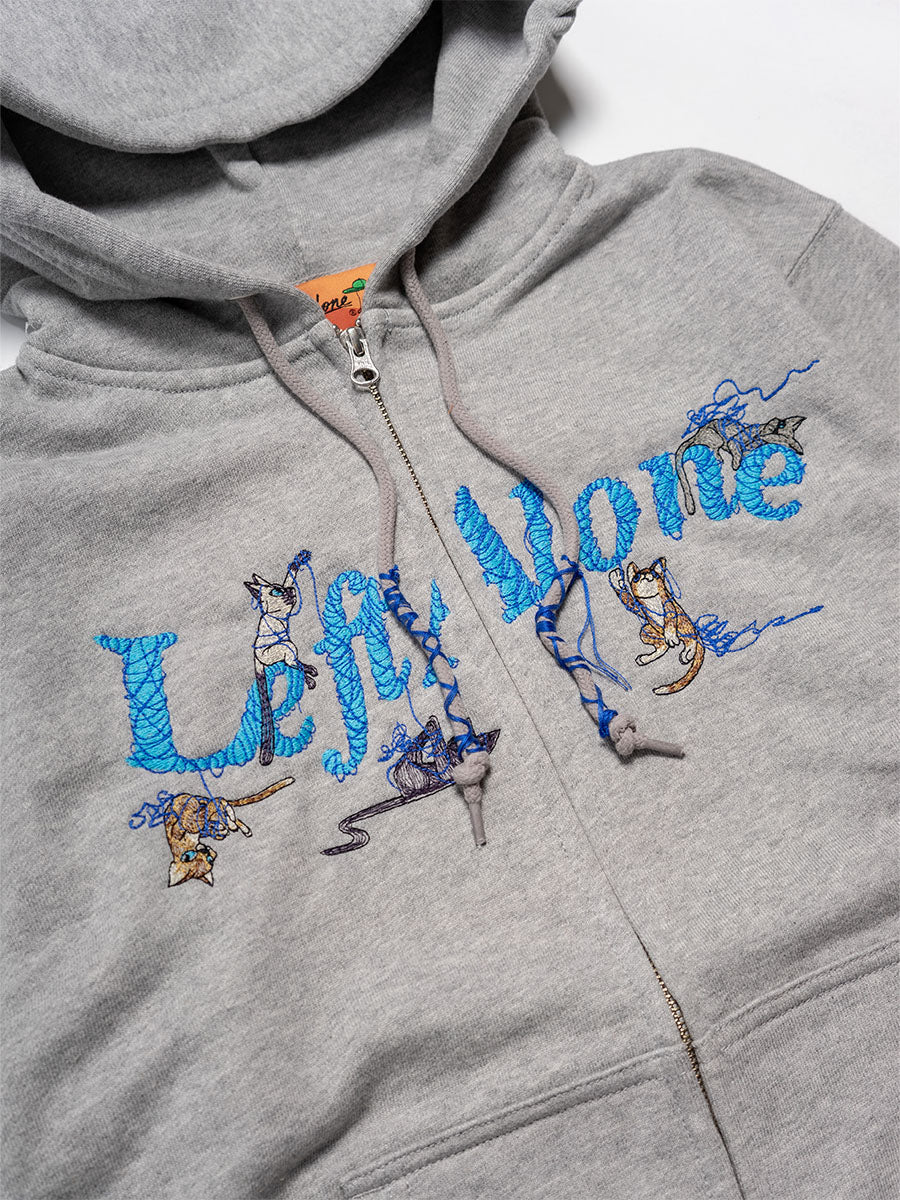 CAT ZIP PARKA -HEATHER GREY-