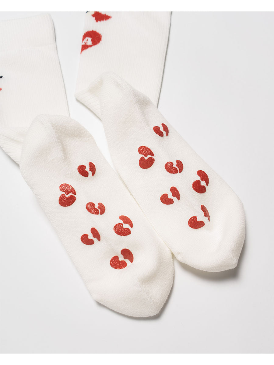 HEART SOCKS -WHITE-