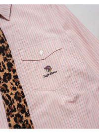 KNIT TIE LS SHIRT -STRIPE2(PINK)-