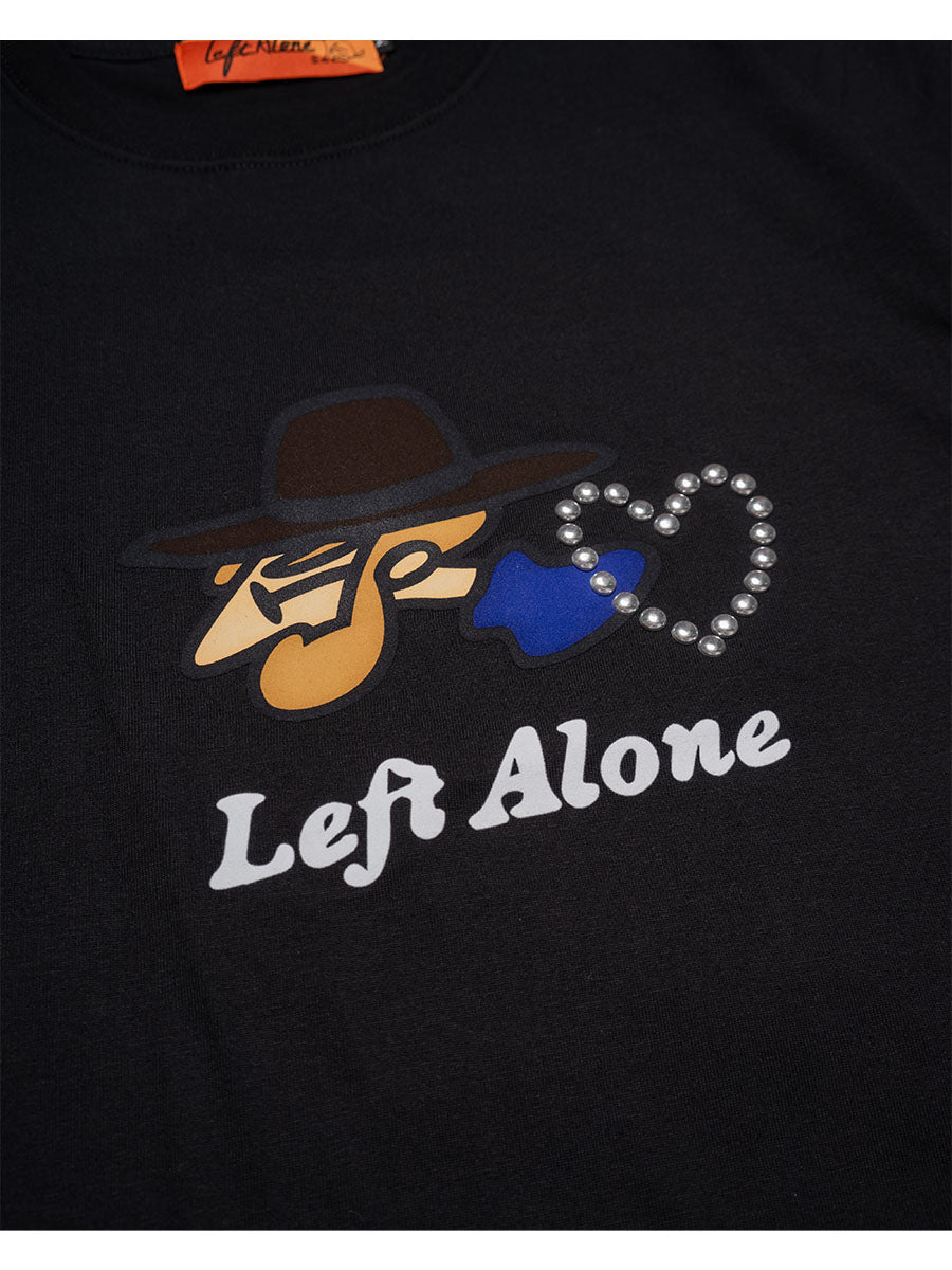 ICON FLOCKING SS TEE -BLACK-
