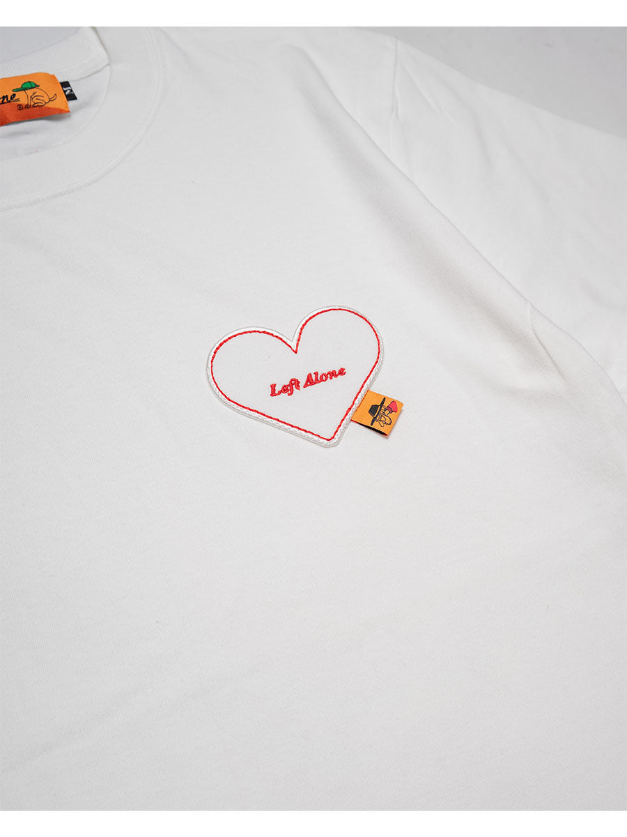 HEART POCKET TEE -WHITE-