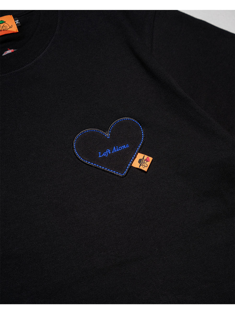 HEART POCKET TEE -BLACK-