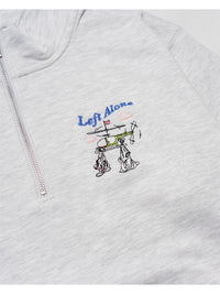 HALF ZIP SWEAT -ASH-