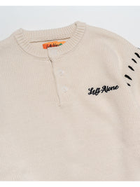 HENLEY STITCH KNIT -IVORY-