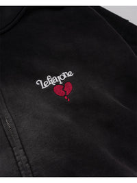 HEART ZIP PARKA -BLACK-