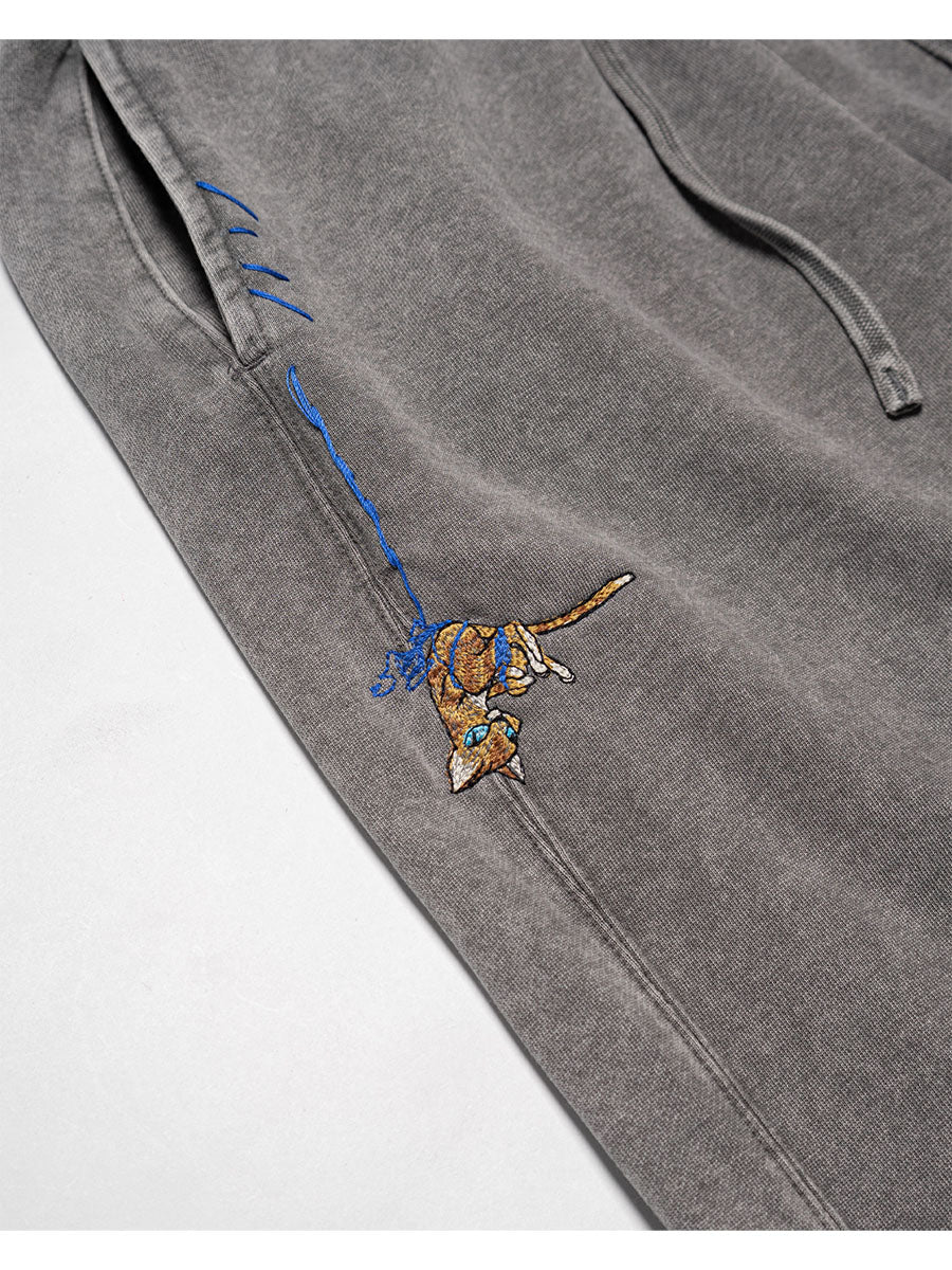CAT SWEAT PANTS -GREY-