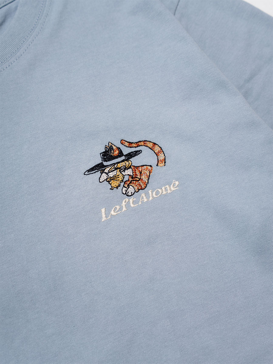 ICON CAT L/S TEE -LIGHT BLUE-