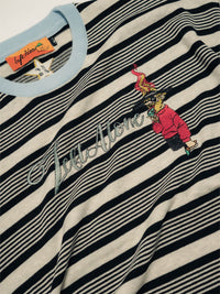 BORDER S/S TEE -BLACK-