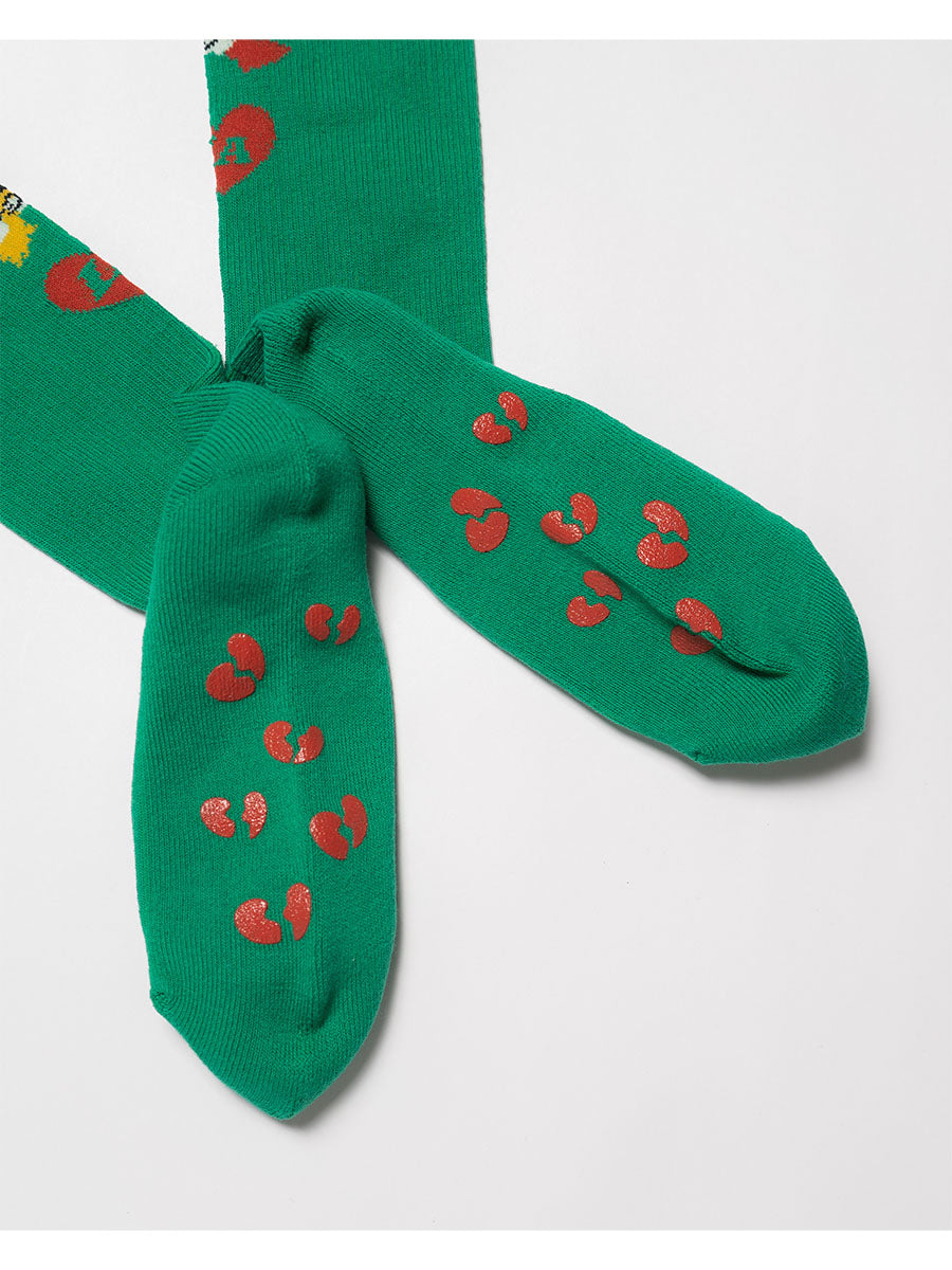 HEART SOCKS -GREEN-