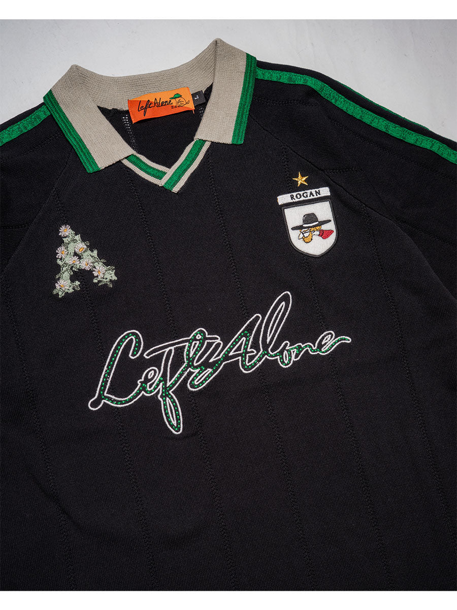 KNIT GAME SHIRT -BLACK-