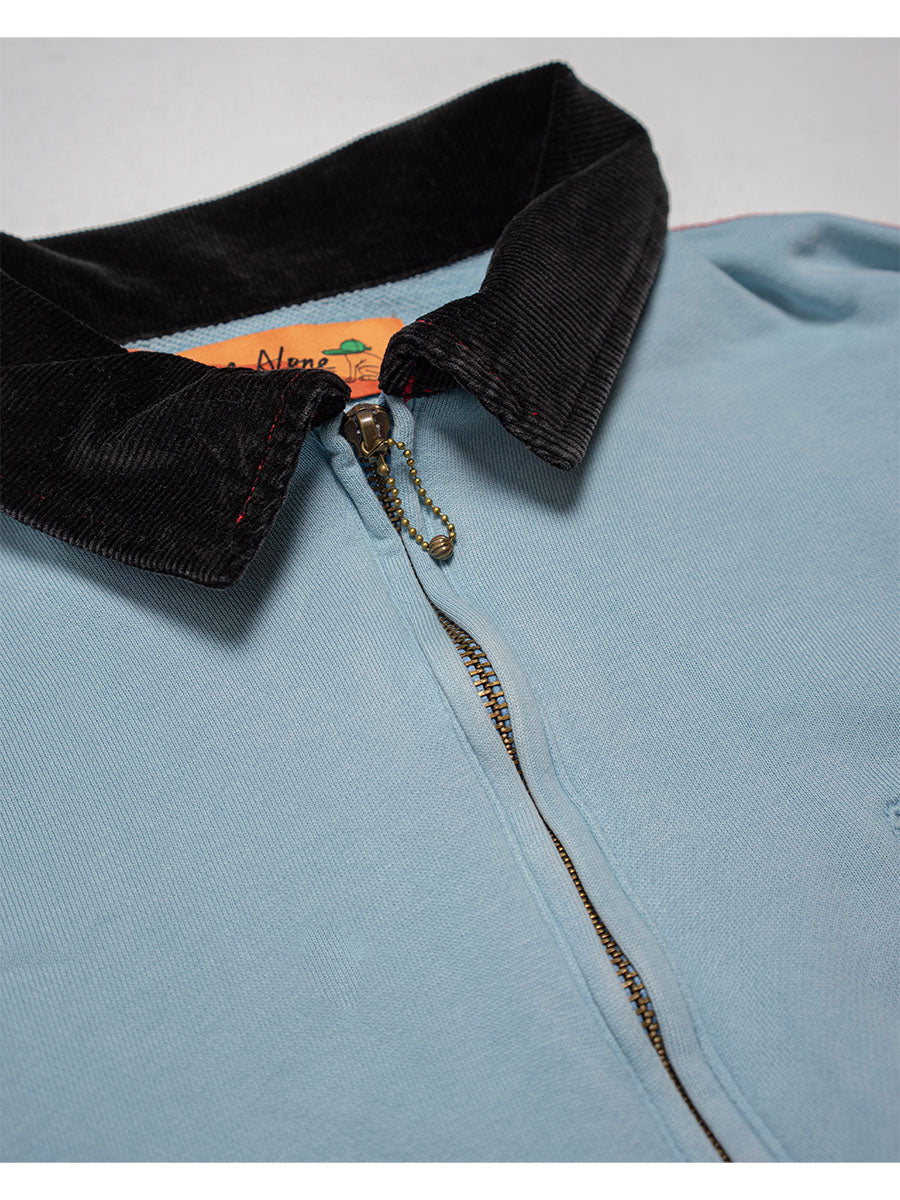 HALF ZIP SWEAT -LIGHT BLUE-