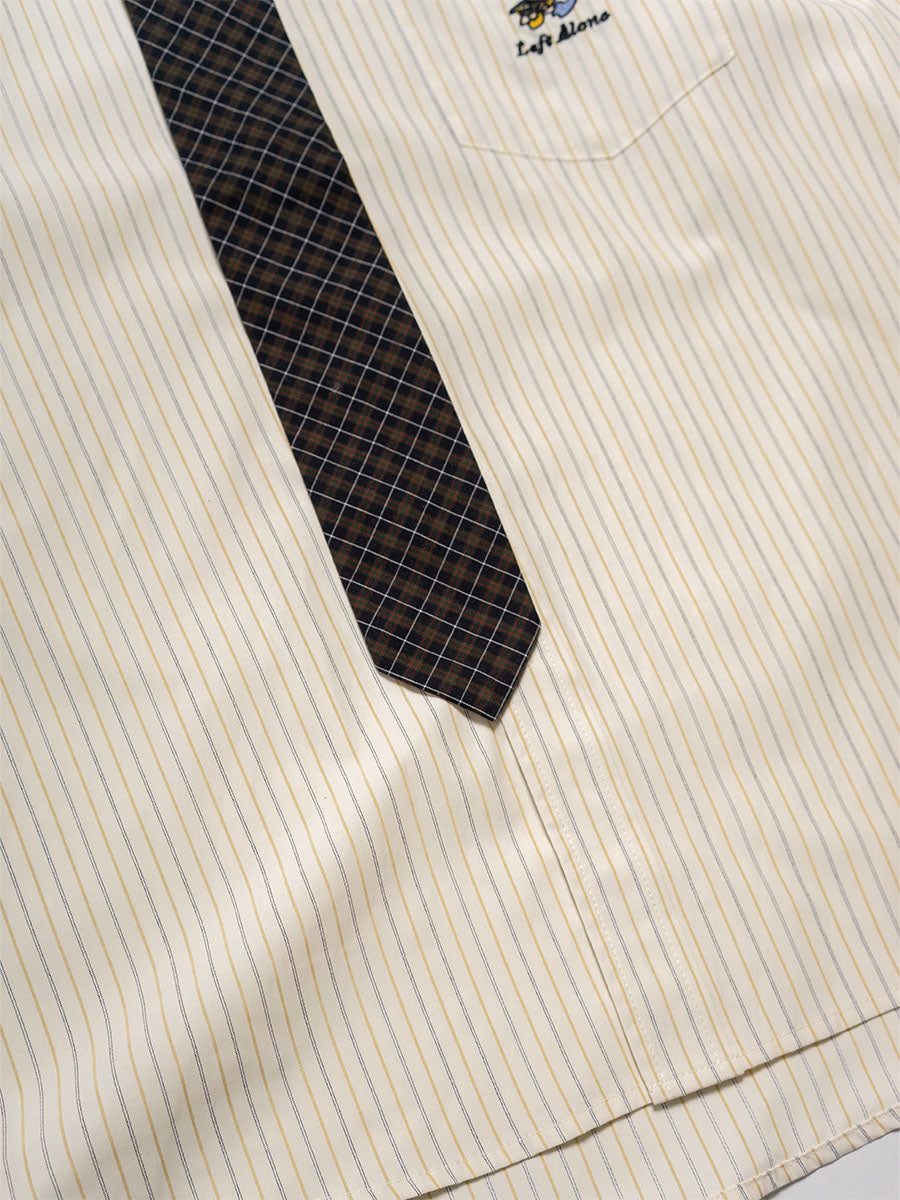 TIE L/S SHIRT -LIGHT YELLOW-