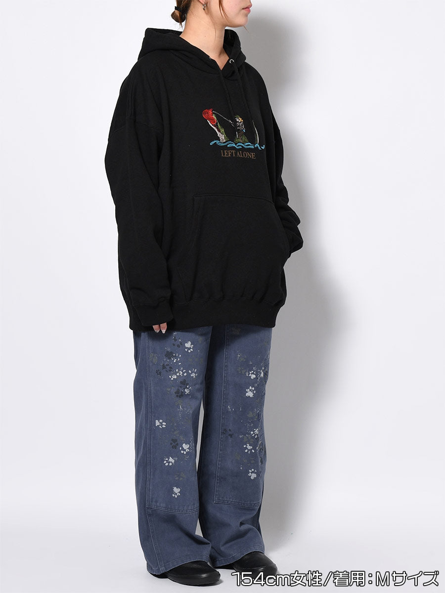 CROCODILE HOODIE -BLACK-