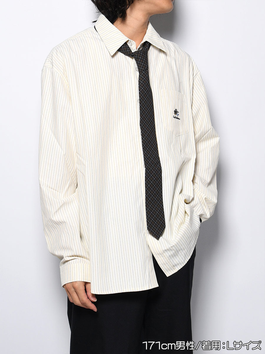 TIE L/S SHIRT -LIGHT YELLOW-