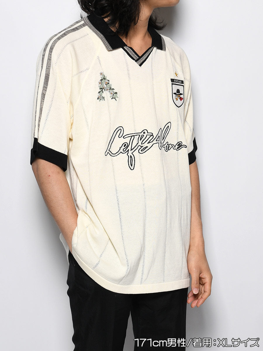 KNIT GAME SHIRT -OFF WHITE-