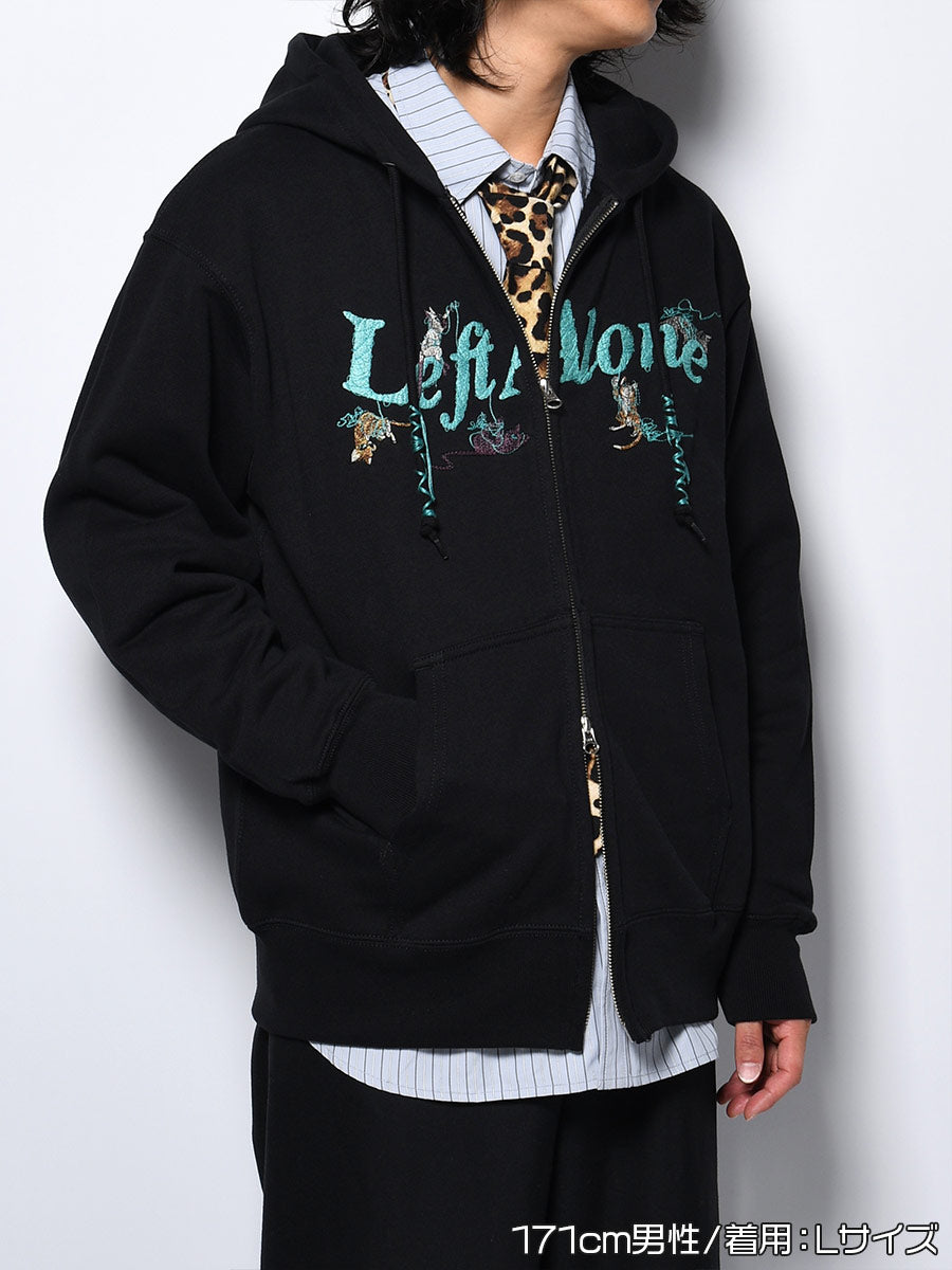 CAT ZIP PARKA -BLACK-
