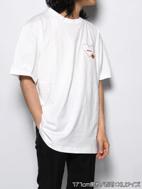 HEART POCKET TEE -WHITE-