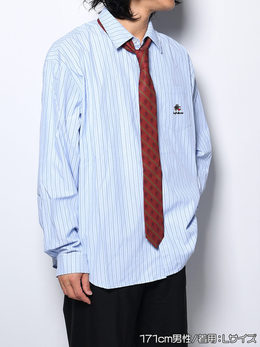 TIE L/S SHIRT -BLUE-