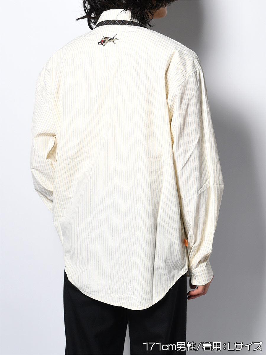 TIE L/S SHIRT -LIGHT YELLOW-