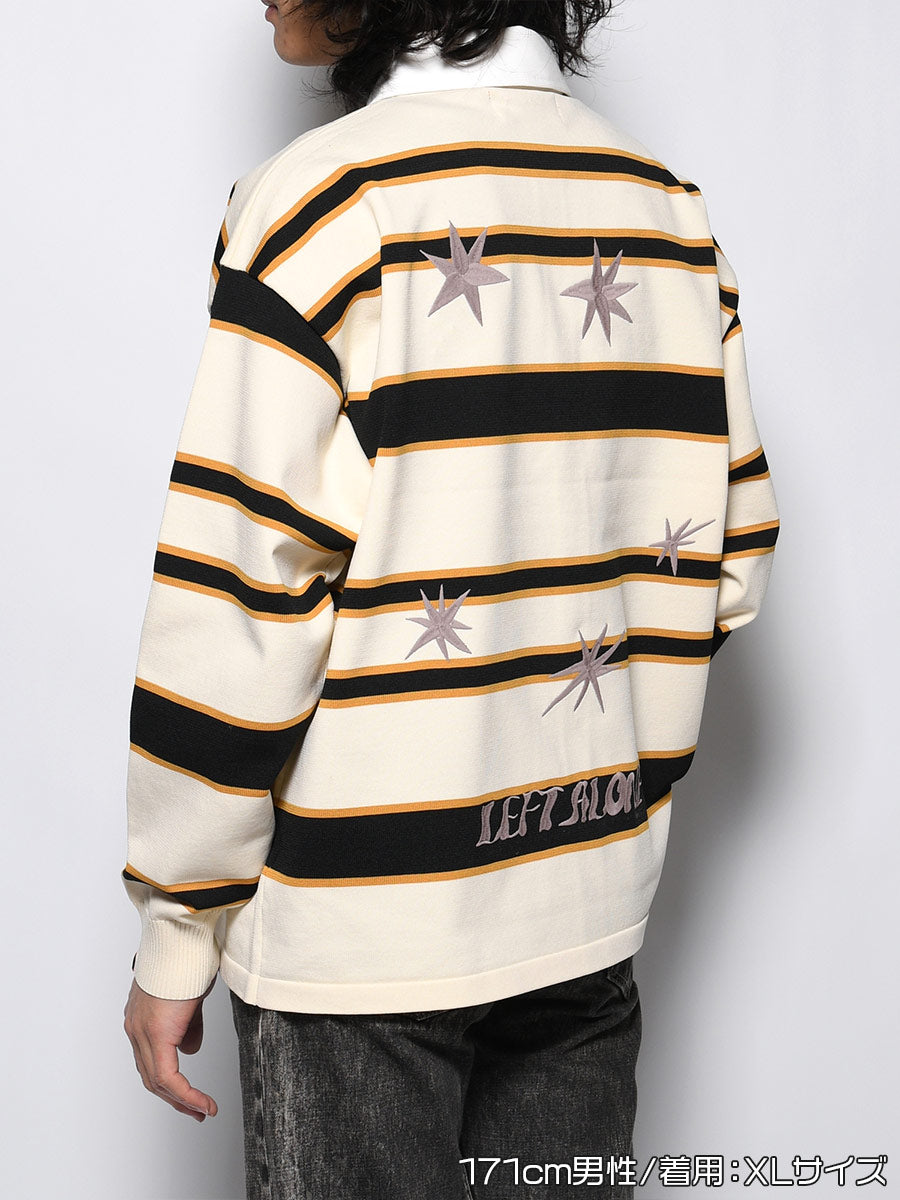 WIDE BORDER KNIT SH -IVORY-