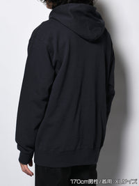 LEOPARD ZIP PARKA -NAVY-