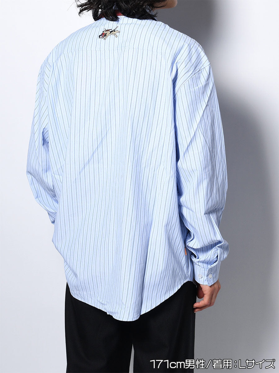 TIE L/S SHIRT -BLUE-