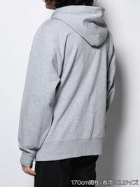LEOPARD ZIP PARKA -HEATHER GREY-