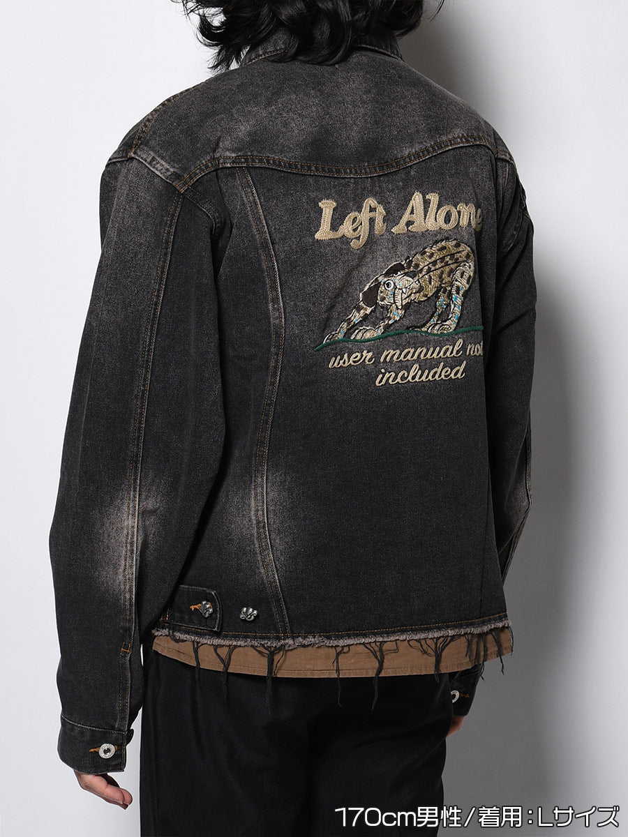 RAW WAVE DENIM JKT -BLACK-