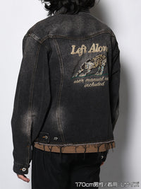 RAW WAVE DENIM JKT -BLACK-