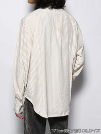 TIE STRIPE LS SHIRT -BEIGE-