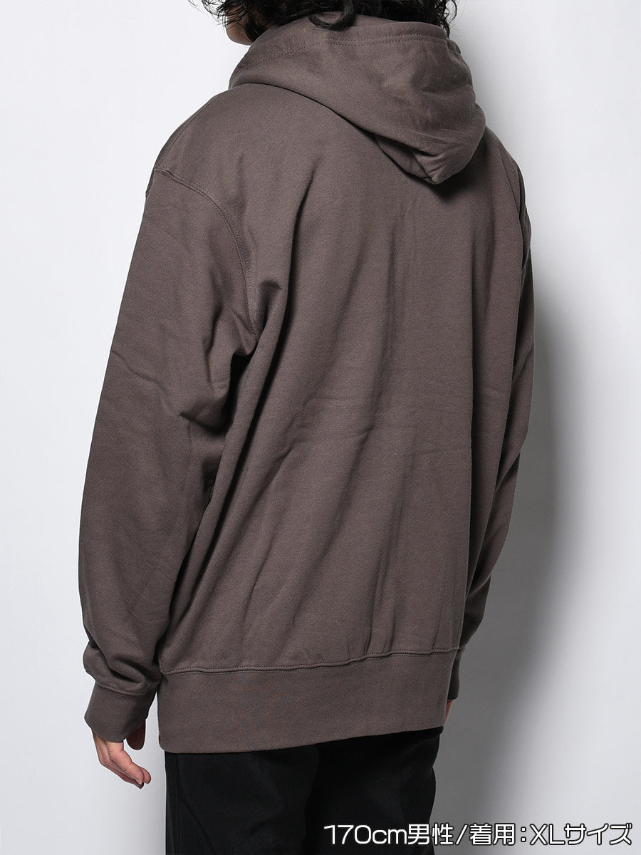 LEOPARD ZIP PARKA -CHARCOAL-