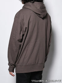 LEOPARD ZIP PARKA -CHARCOAL-
