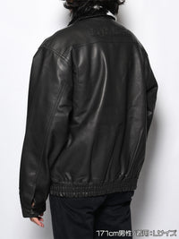 FAKE LEATHER JKT -BLACK-