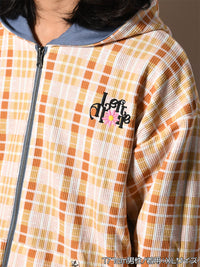 REVERSIBLE HOODIE -BLUE-