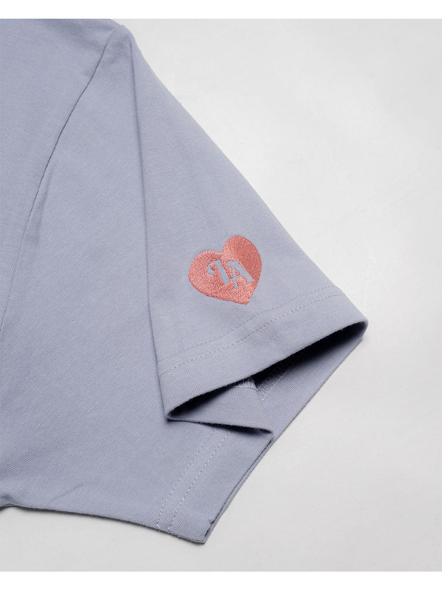 HEART LOGO TEE -LIGHT BLUE-