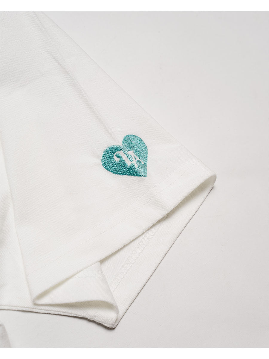 HEART LOGO TEE -WHITE-
