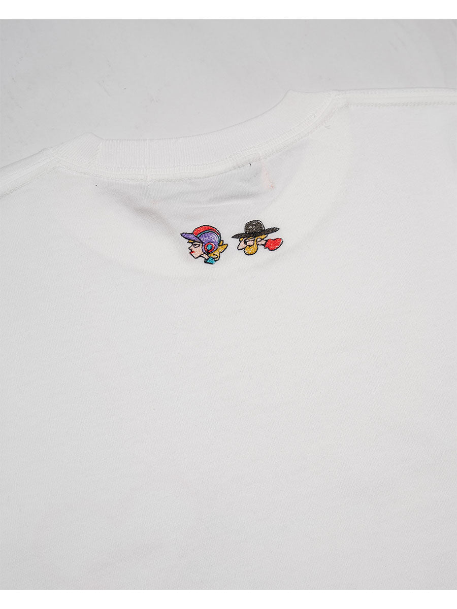 HEART POCKET TEE -WHITE-
