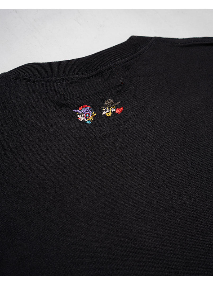 HEART POCKET TEE -BLACK-