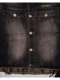 RAW WAVE DENIM JKT -BLACK-