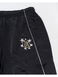 NYLON TRACK PANTS -BLACK-